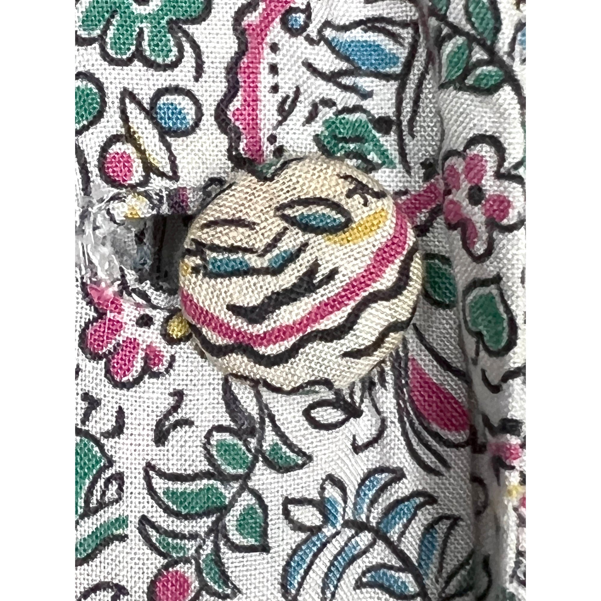 Vintage 1930s Ladies Dressing Gown Printed Cotton Robe Sz M