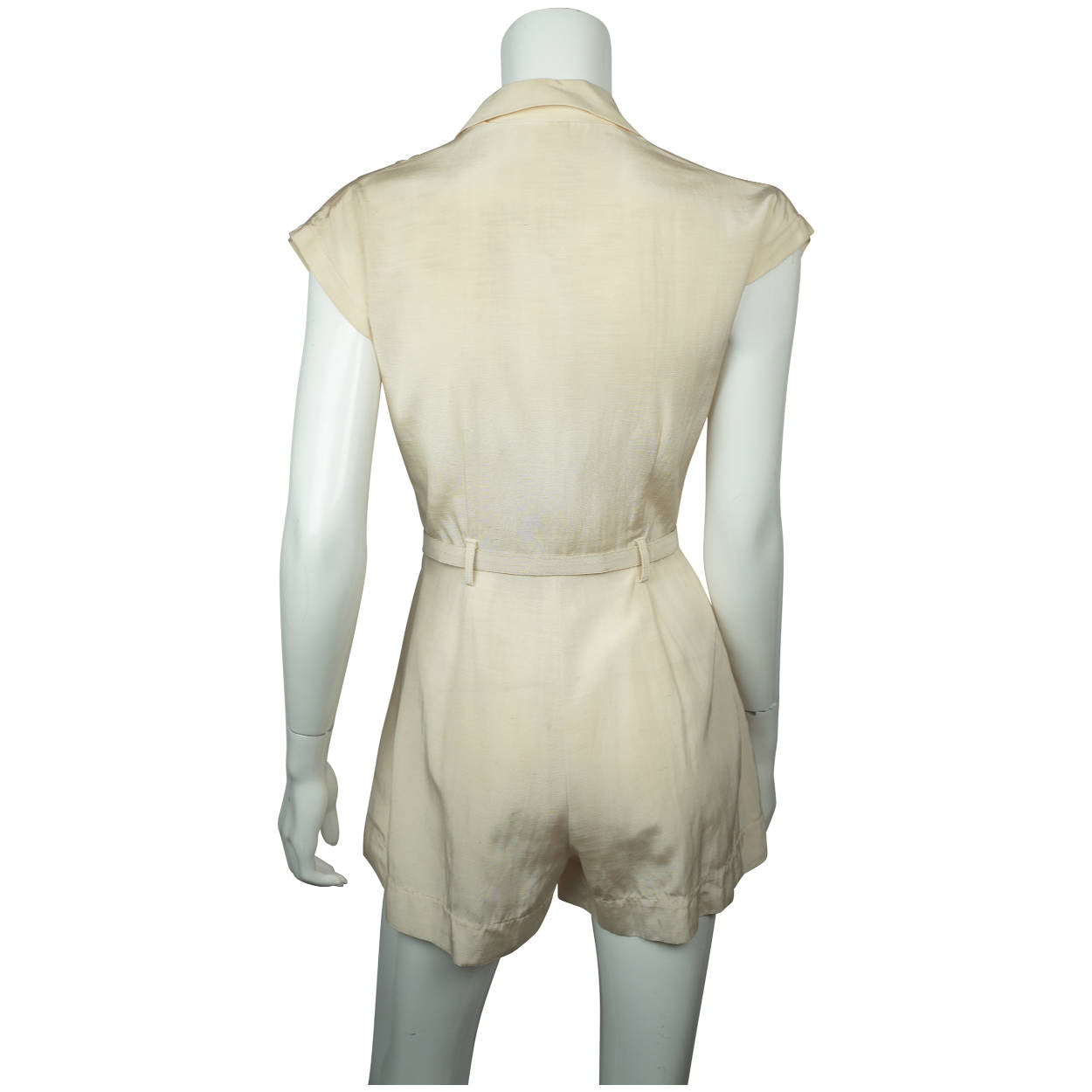 Vintage 1930s 40s Tennis Uniform Dress Playsuit One Piece Skort Size M - Poppy's Vintage Clothing