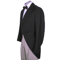 Vintage Mens Morning Coat Tailor Dated 1938 Wool Tailcoat Size Medium - Poppy's Vintage Clothing