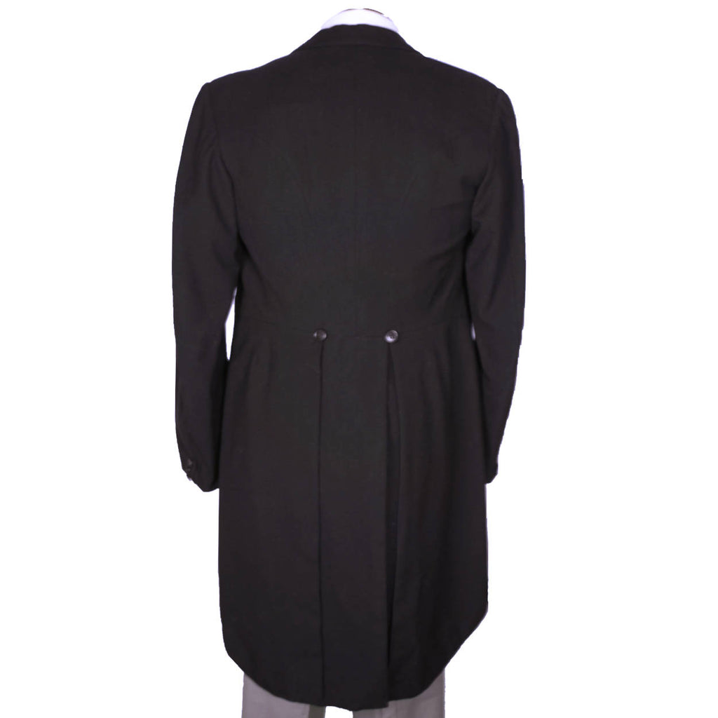 Vintage Mens Morning Coat Tailor Dated 1938 Wool Tailcoat Size Medium - Poppy's Vintage Clothing