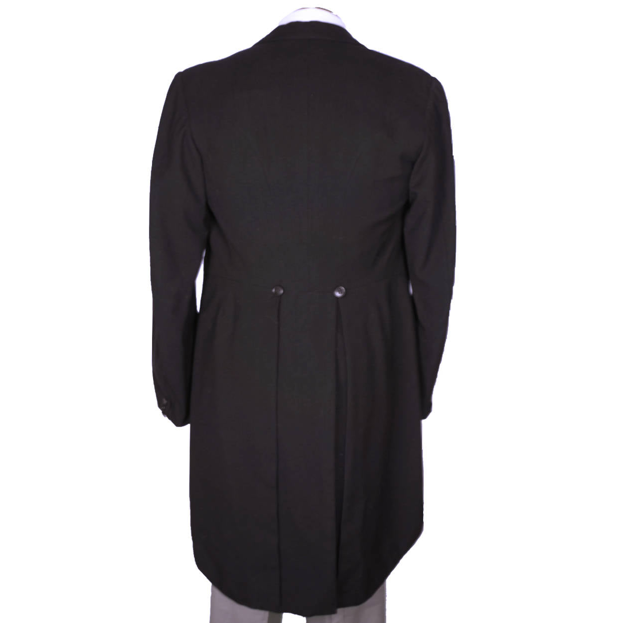 Vintage Mens Morning Coat Tailor Dated 1938 Wool Tailcoat Size Medium - Poppy's Vintage Clothing