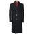 Vintage 1940 Mens Wool Overcoat Black Coat by Supercraft Montreal Size M - Poppy's Vintage Clothing
