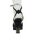 Vintage 1940s Swing Shoes Platform Style Peep Toe Pearl Jewelled Black Suede 8 + - Poppy's Vintage Clothing