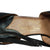 Vintage 1940s Swing Shoes Platform Style Peep Toe Pearl Jewelled Black Suede 8 + - Poppy's Vintage Clothing