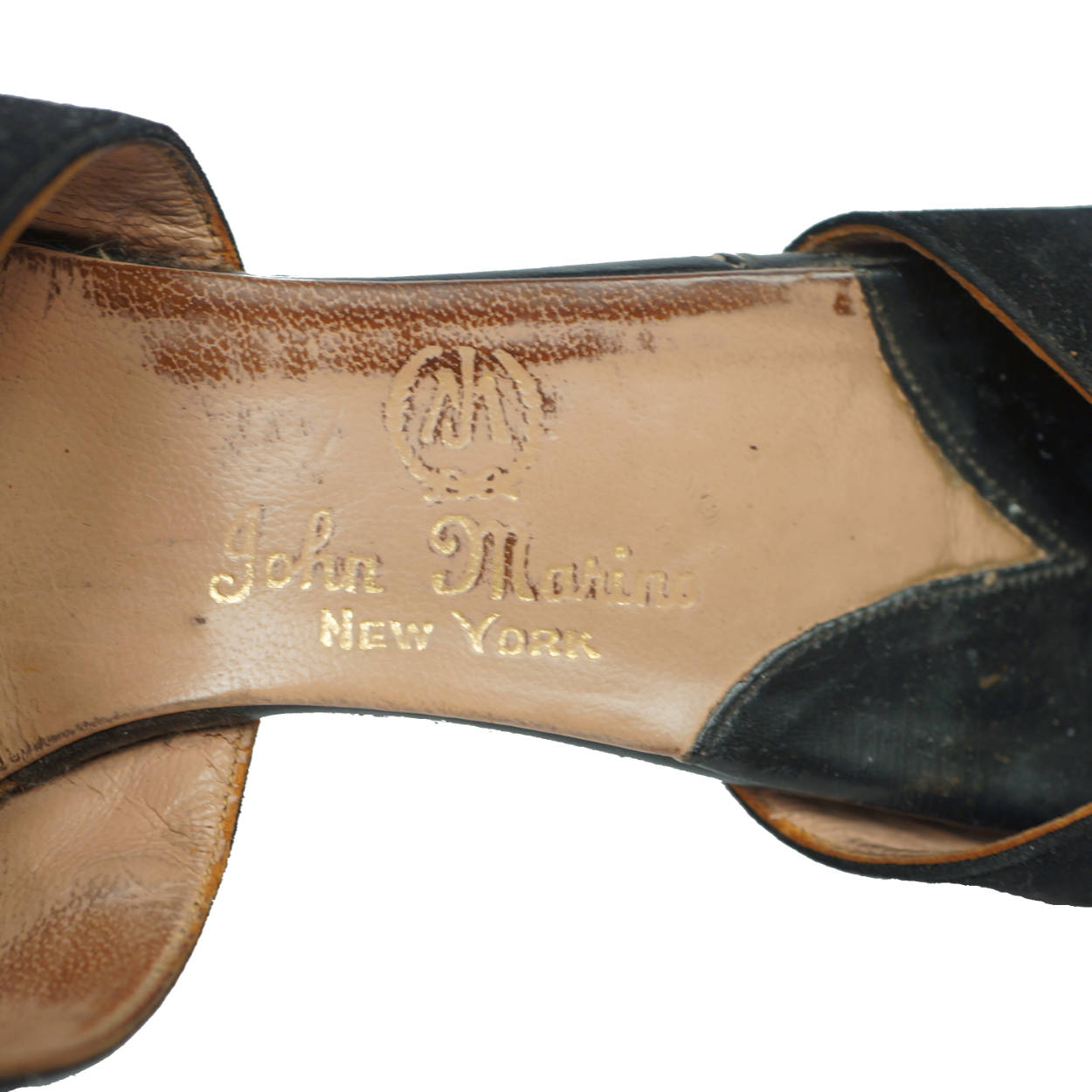 Vintage 1940s Swing Shoes Platform Style Peep Toe Pearl Jewelled Black Suede 8 + - Poppy's Vintage Clothing