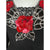 Vintage 1950s Knit Dress Beaded Sequinned Black Wool Size L