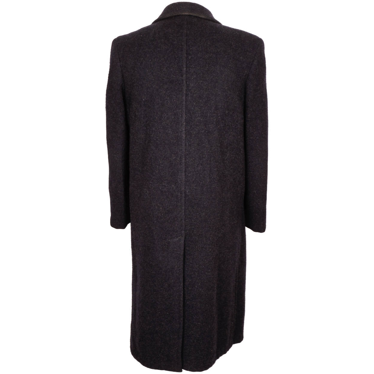 Vintage 1940s Mens Wool Coat Overcoat Midnight Blue Size M / L 1944 WWII - Poppy's Vintage Clothing