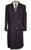 Vintage 1940s Mens Wool Coat Overcoat Midnight Blue Size M / L 1944 WWII - Poppy's Vintage Clothing