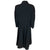 Vintage 1940s Ladies Coat Black Wool w Pointy Collar Size M