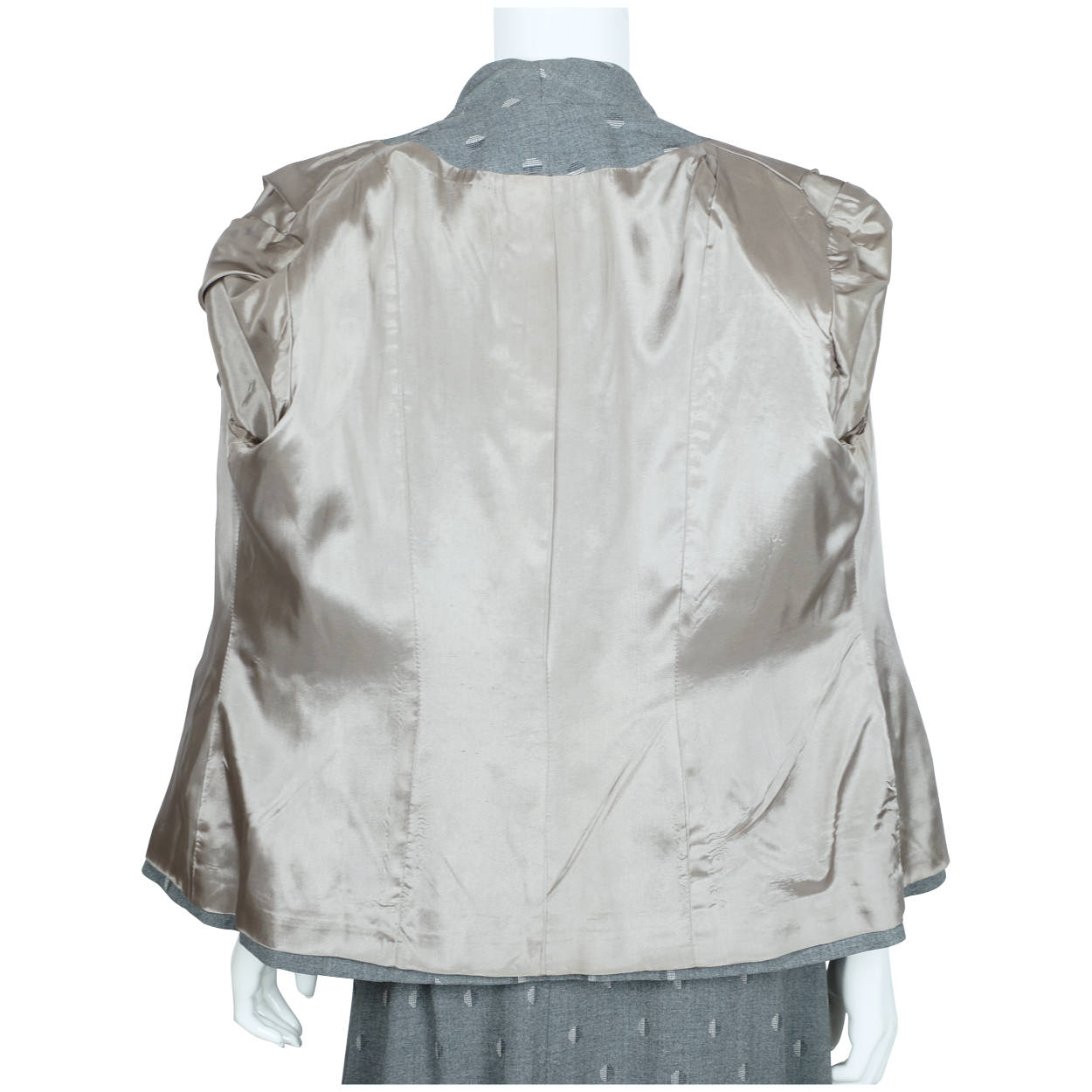 Vintage 1940s 50s Ladies Skirt Suit Silver Grey Wool Size L XL 36” Waist - Poppy's Vintage Clothing