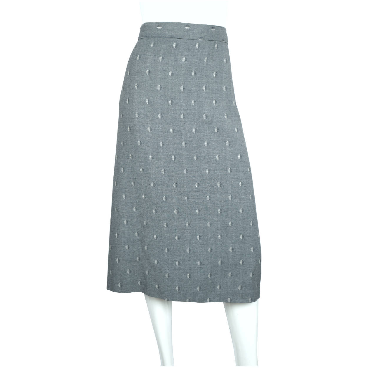 Vintage 1940s 50s Ladies Skirt Suit Silver Grey Wool Size L XL 36” Waist - Poppy's Vintage Clothing