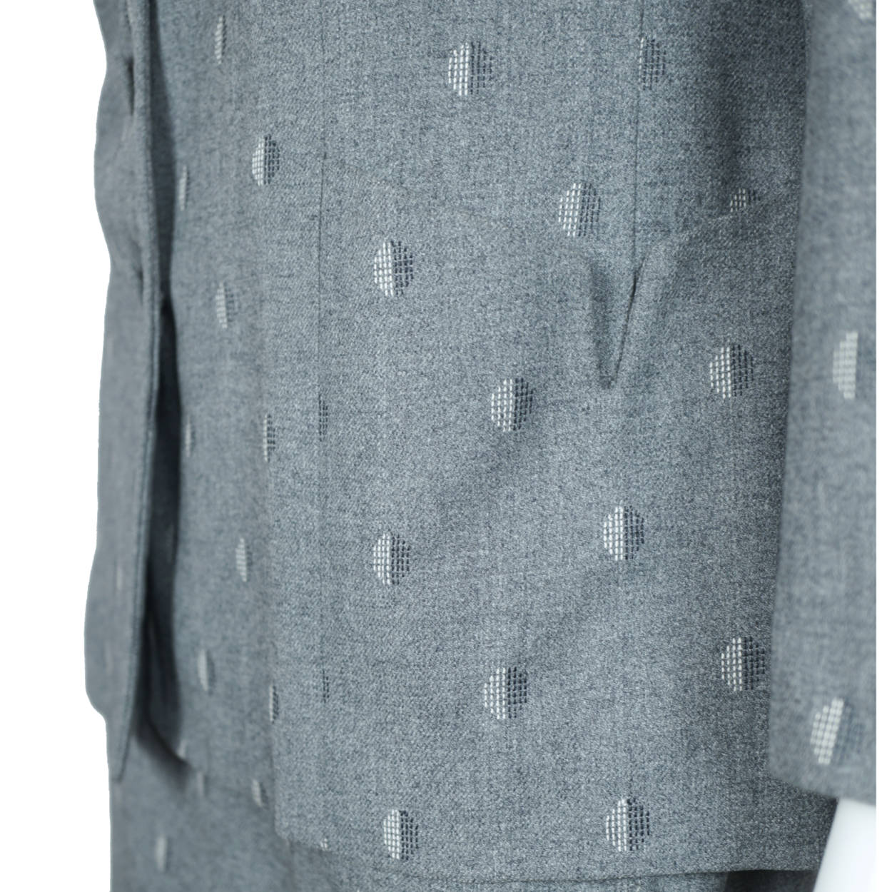 Vintage 1940s 50s Ladies Skirt Suit Silver Grey Wool Size L XL 36” Waist - Poppy's Vintage Clothing