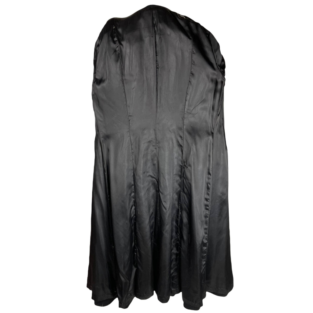 Vintage 1940s Ladies Coat Black Wool Princess Style Size M