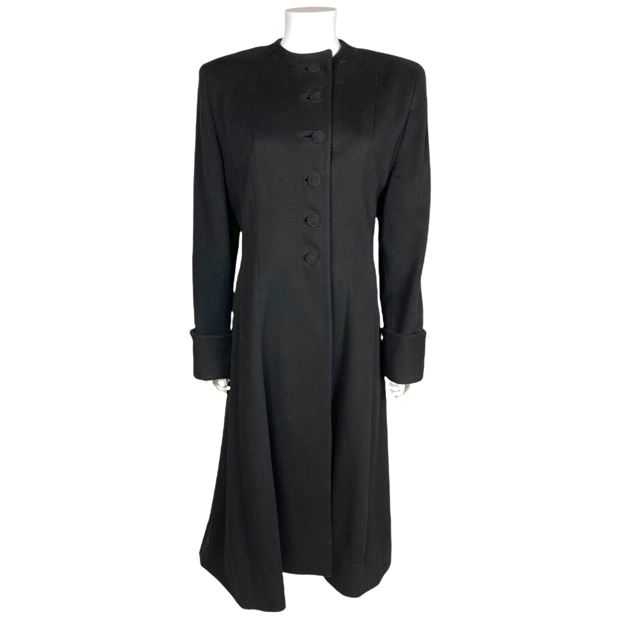 Vintage 1940s Ladies Coat Black Wool Princess Style Size Medium Vintage 1940s Ladies Coat Black Wool Princess Style Size Medium