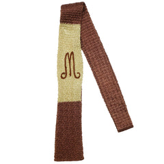 Vintage 1940s Swing Tie Mens Silk Hand Knit Necktie Monogram Initial M - Poppy's Vintage Clothing