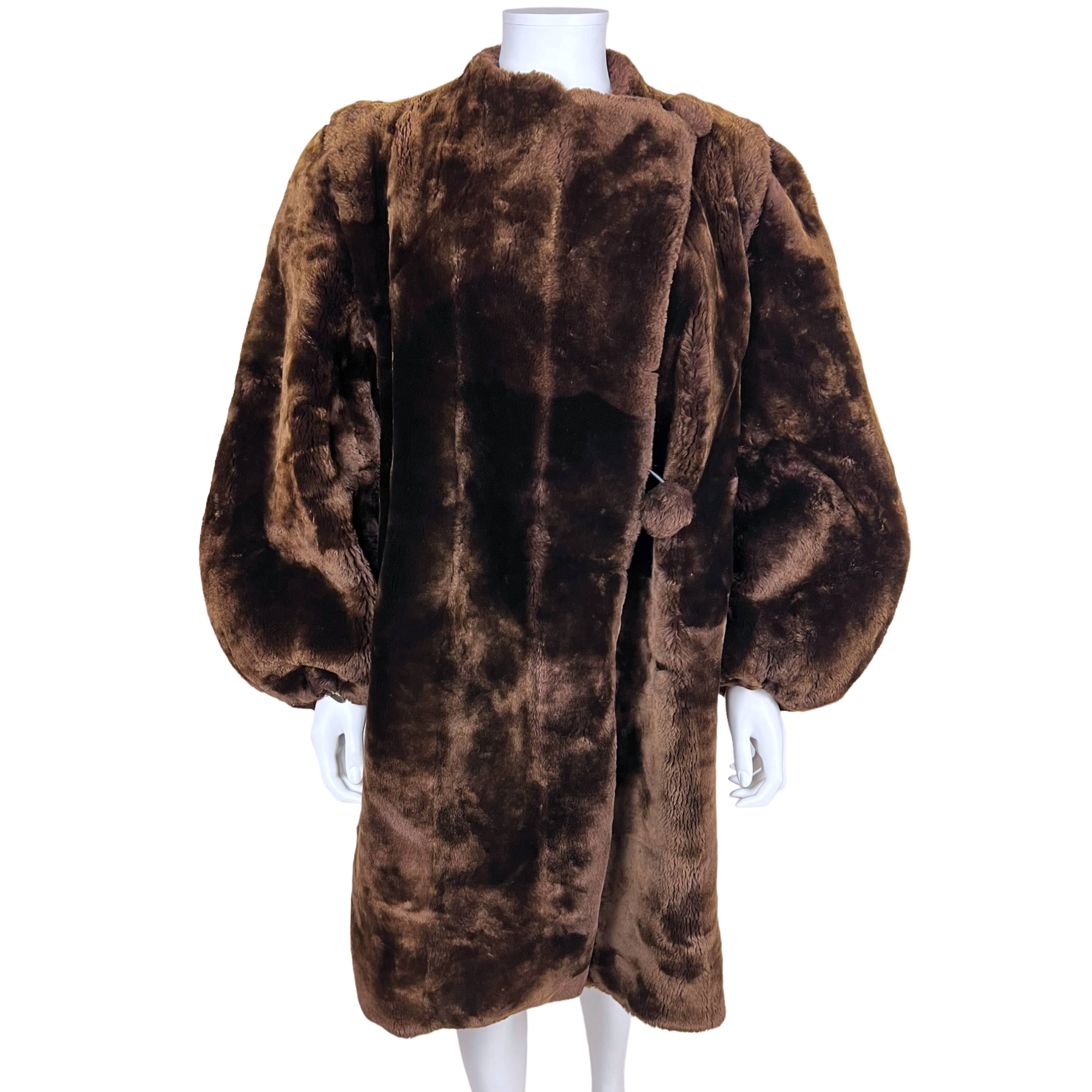 FULL LENGTH LIGHT BROWN MINK FUR COAT - Size Large