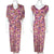 Vintage 1940s Evening Dress Floral Printed Silk Gown Sz M L