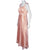 Vintage 1940s Nightie Pink Satin Nightgown with Train & Lace Trim Size M - Poppy's Vintage Clothing