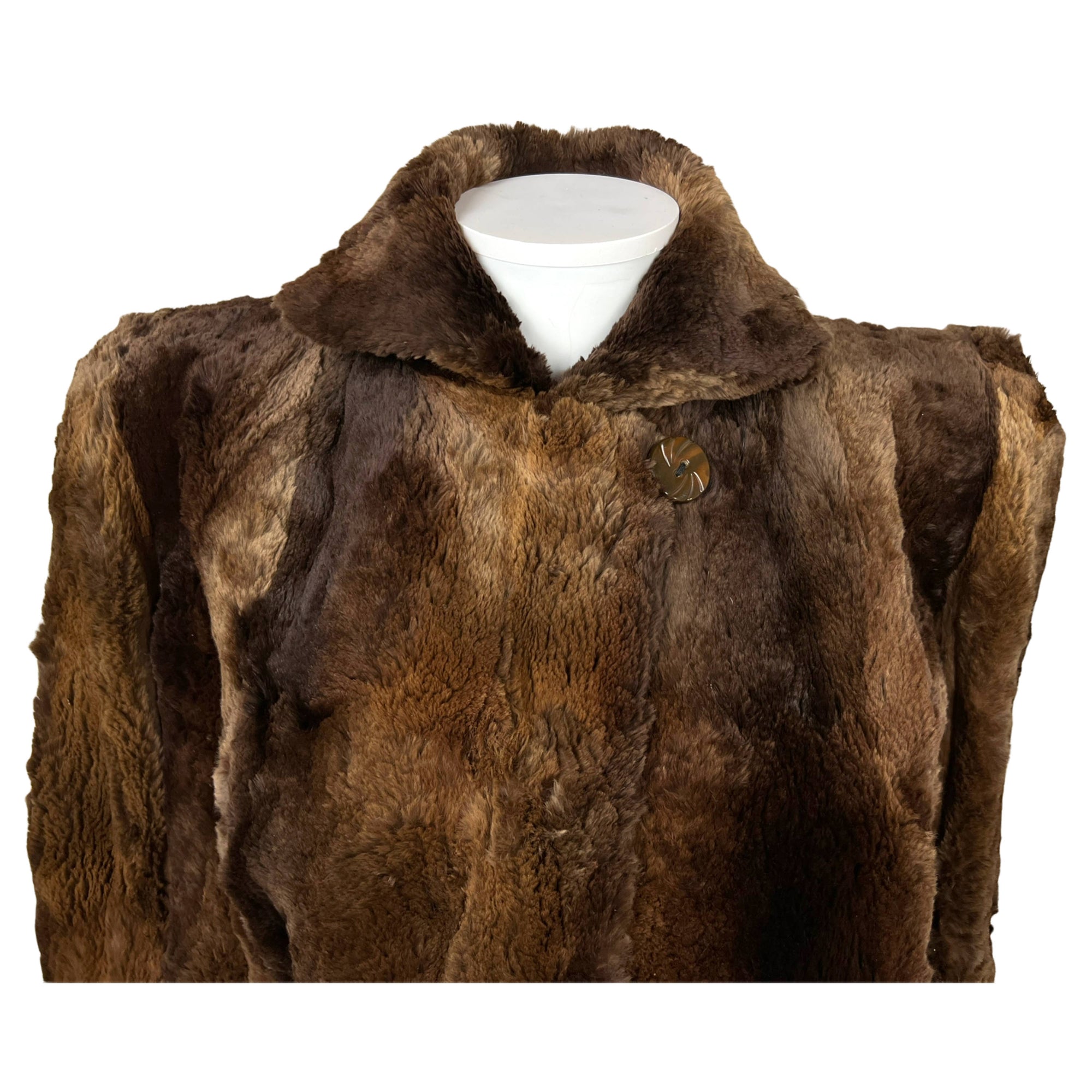 Vintage 1940s Fur Jacket Sheared Beaver Ladies Size M