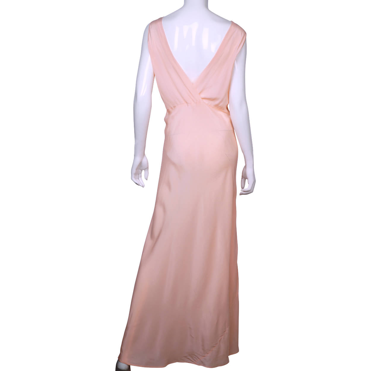 Vintage Nightie 1940s Pink Rayon Nightgown by Silknit w Floral Decoration Size 38 - Poppy's Vintage Clothing