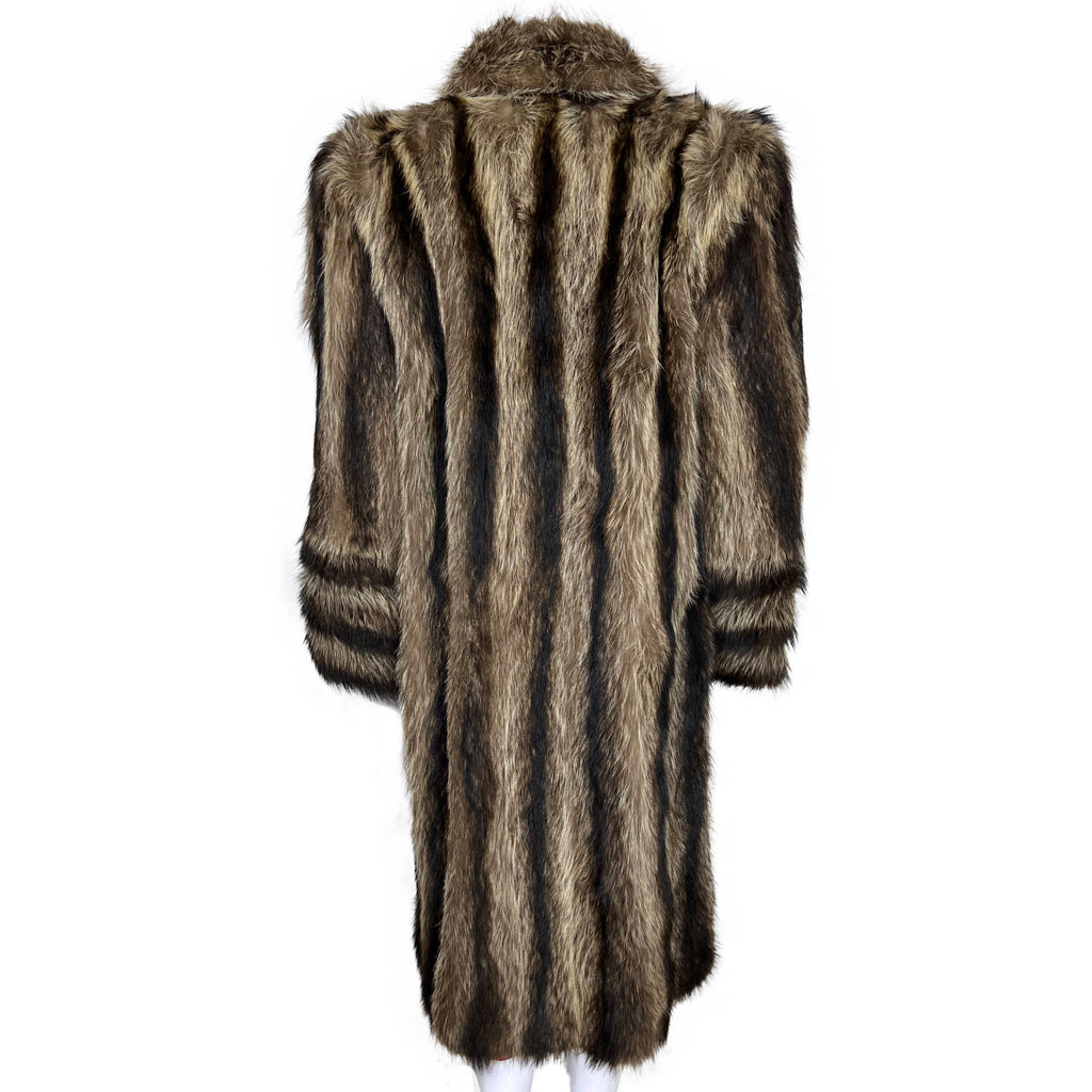 Vintage 1940s Raccoon Fur Coat Simpsons Montreal Ladies Sz M