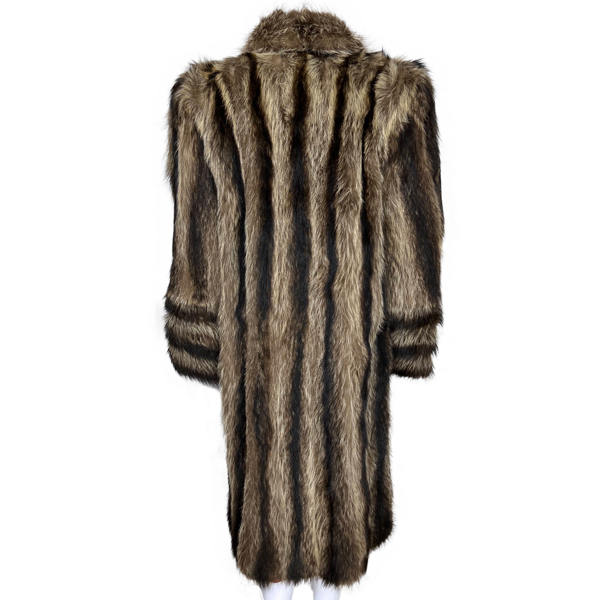 Vintage 1940s Raccoon Fur Coat Simpsons Montreal Ladies Sz M