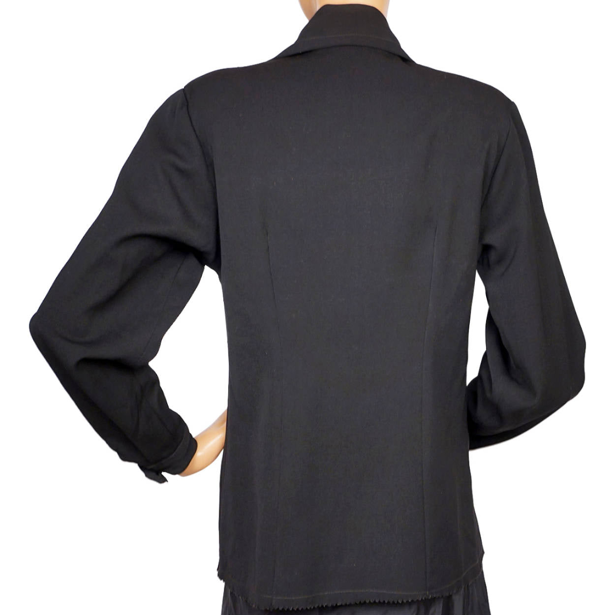 Vintage 1940s Ski Jacket Black Gabardine Peacock Brand Ladies Size M - Poppy's Vintage Clothing