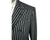 Vintage 1930s Mens Suit Jacket Grey &amp; Black Striped Size M - Poppy's Vintage Clothing