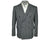 Vintage 1930s Mens Suit Jacket Grey &amp; Black Striped Size M - Poppy's Vintage Clothing