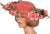 1940s Vintage Wide Brim Hat by Laddie Northridge - Pink Straw - Poppy's Vintage Clothing