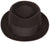 Vintage 1940s Pork Pie Hat - Flat Fedora Style - 7 3/8 - Poppy's Vintage Clothing