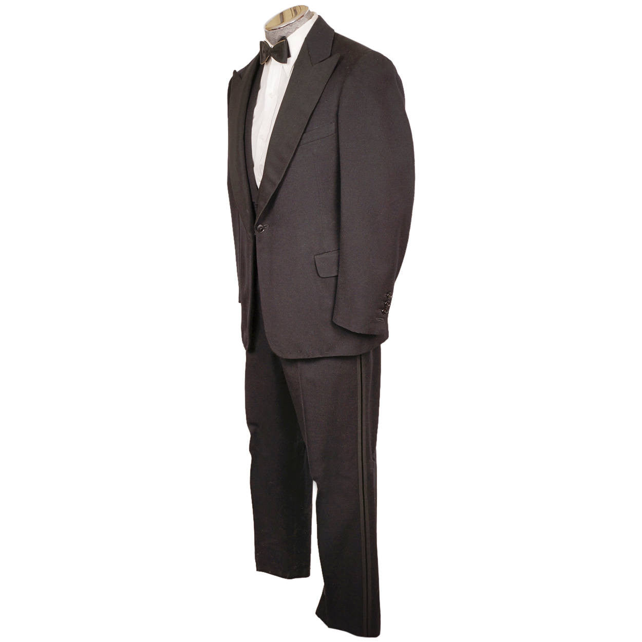 Vintage Tuxedo 3 Piece Custom Tailored 1941 SW Howarth Montreal Size Medium - Poppy's Vintage Clothing