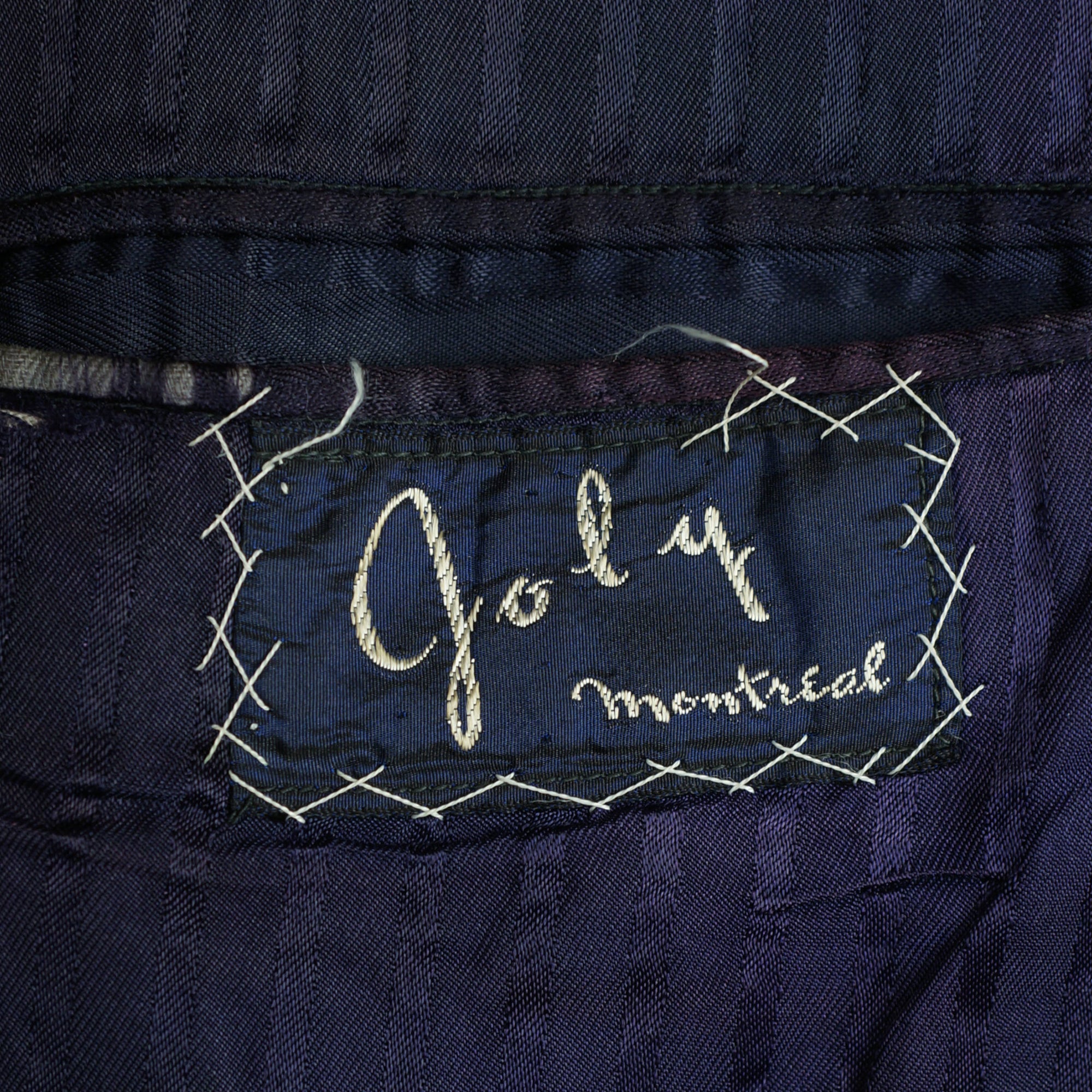 Vintage 1940s Blue Blazer with McGill University Crest 1949 - Poppy's Vintage Clothing