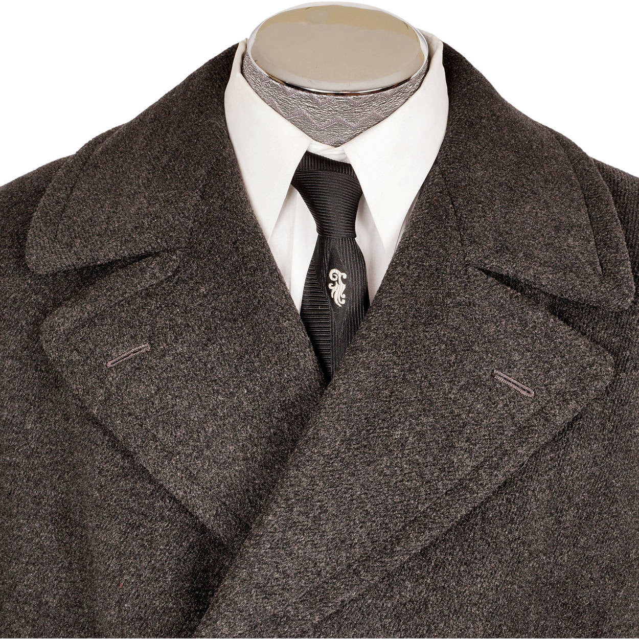 Vintage 1950s Mens Wool Overcoat - Dated 1950 - Size L XL - Poppy's Vintage Clothing