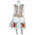 Vintage 1950s Top & Skirt Set Strawberry & Watermelon Print 2 Piece Cotton Pique - Poppy's Vintage Clothing