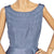 Vintage 50s Dress Blue Taffeta with Circular Detailing M L - Poppy's Vintage Clothing