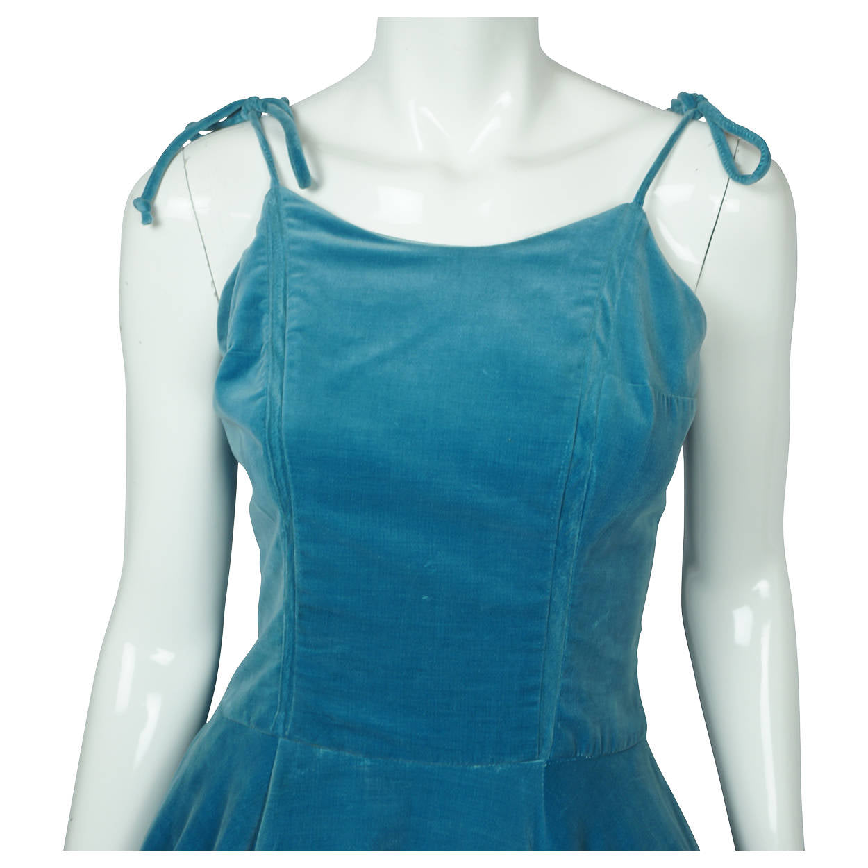 Vintage 1950s Velvet Ball Gown Formal Dress with Tulle Bottom Size M - Poppy's Vintage Clothing