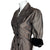 Vintage 1950s Taffeta Dress with Black Velvet Trim Size M