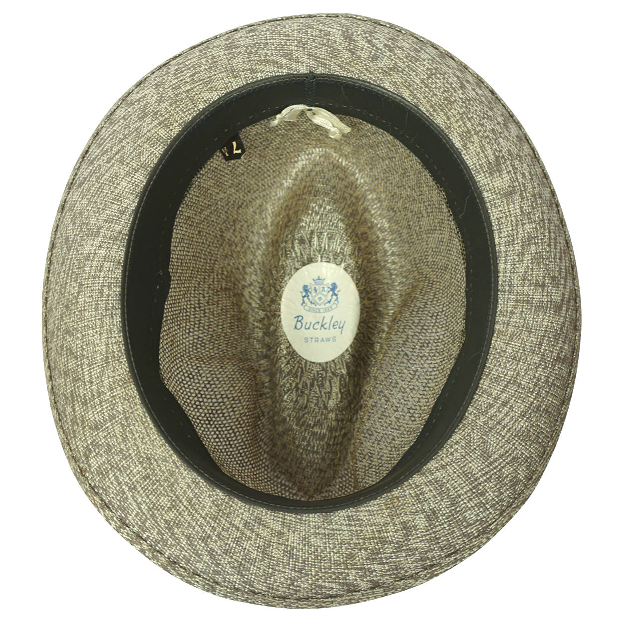 Vintage 1950s Mens Fedora Straw Hat Buckley Montreal Size M 7 1/8 - Poppy's Vintage Clothing