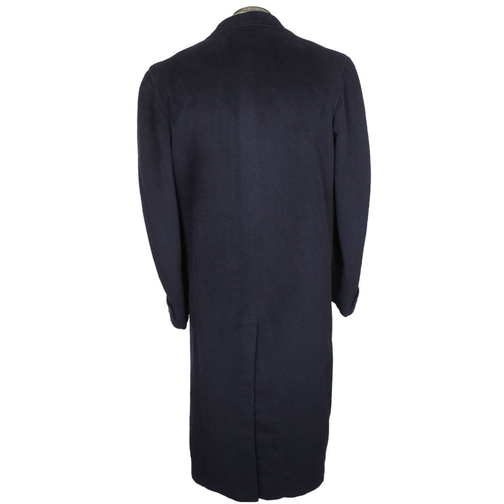Vintage 1950s Mens Overcoat Harry Gold Montreal Cashmere Blend Wool Coat Sz L XL - Poppy's Vintage Clothing