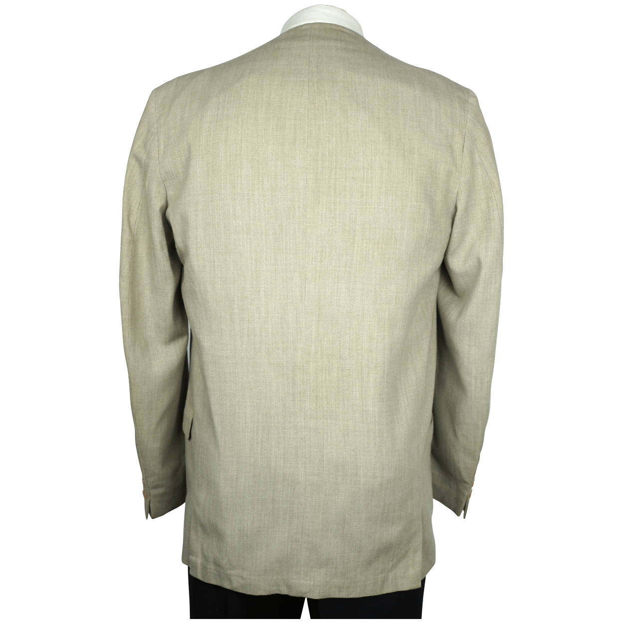 Vintage 1950s Mens Collarless Sport Coat Wool Jacket Master Built NY Size M - Poppy's Vintage Clothing