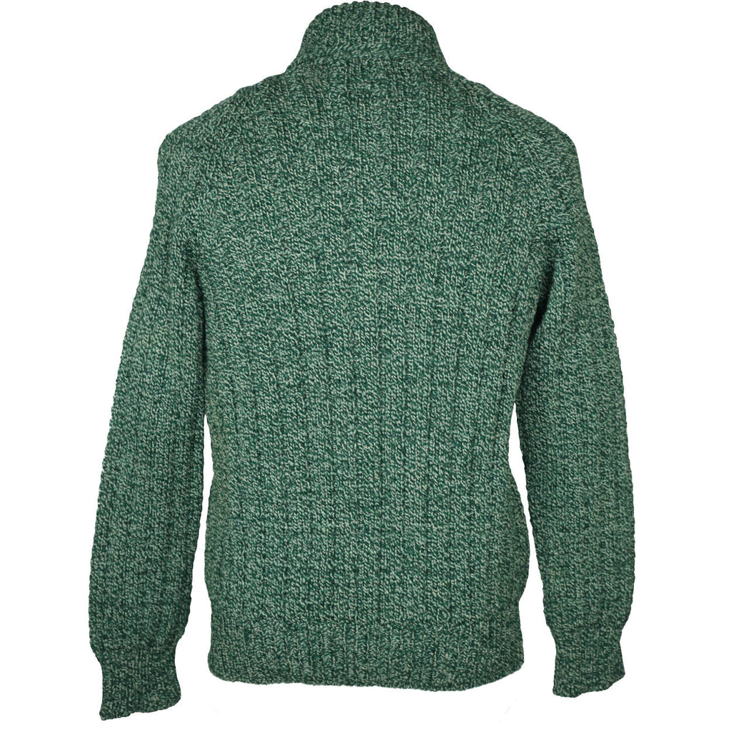 Vintage 1970s Mens Sweater Handcrafted by Canadian Eskimos Inuit Green Wool Sz M - Poppy's Vintage Clothing