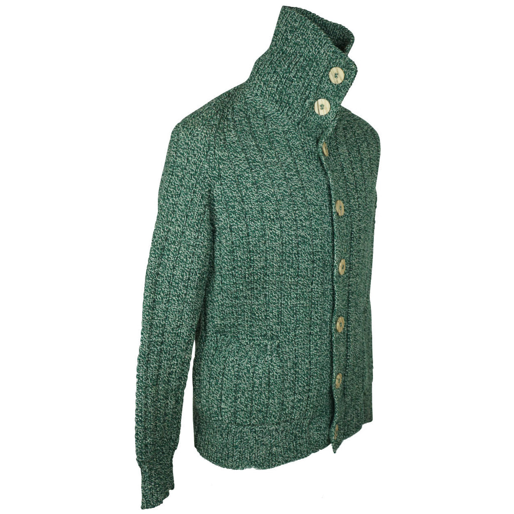 Vintage 1970s Mens Sweater Handcrafted by Canadian Eskimos Inuit Green Wool Sz M - Poppy's Vintage Clothing