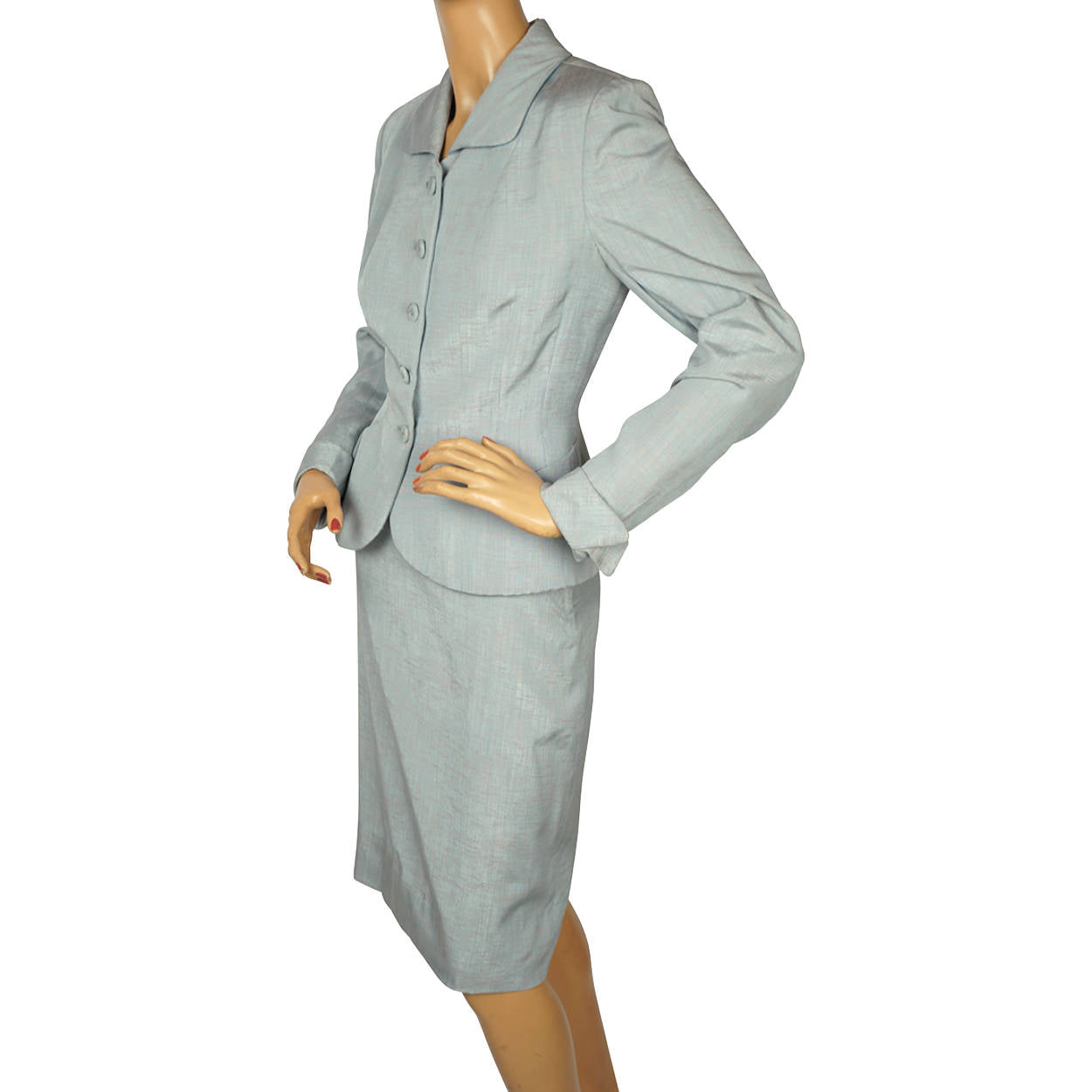 Vintage 1950s Skirt Suit Miss Style New York Montreal Size M - Poppy's Vintage Clothing