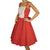 Vintage 1950s Style Crinoline Dress White Polka Dot Red Faille Taffeta Size M - Poppy's Vintage Clothing