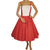 Vintage 1950s Style Crinoline Dress White Polka Dot Red Faille Taffeta Size M - Poppy's Vintage Clothing