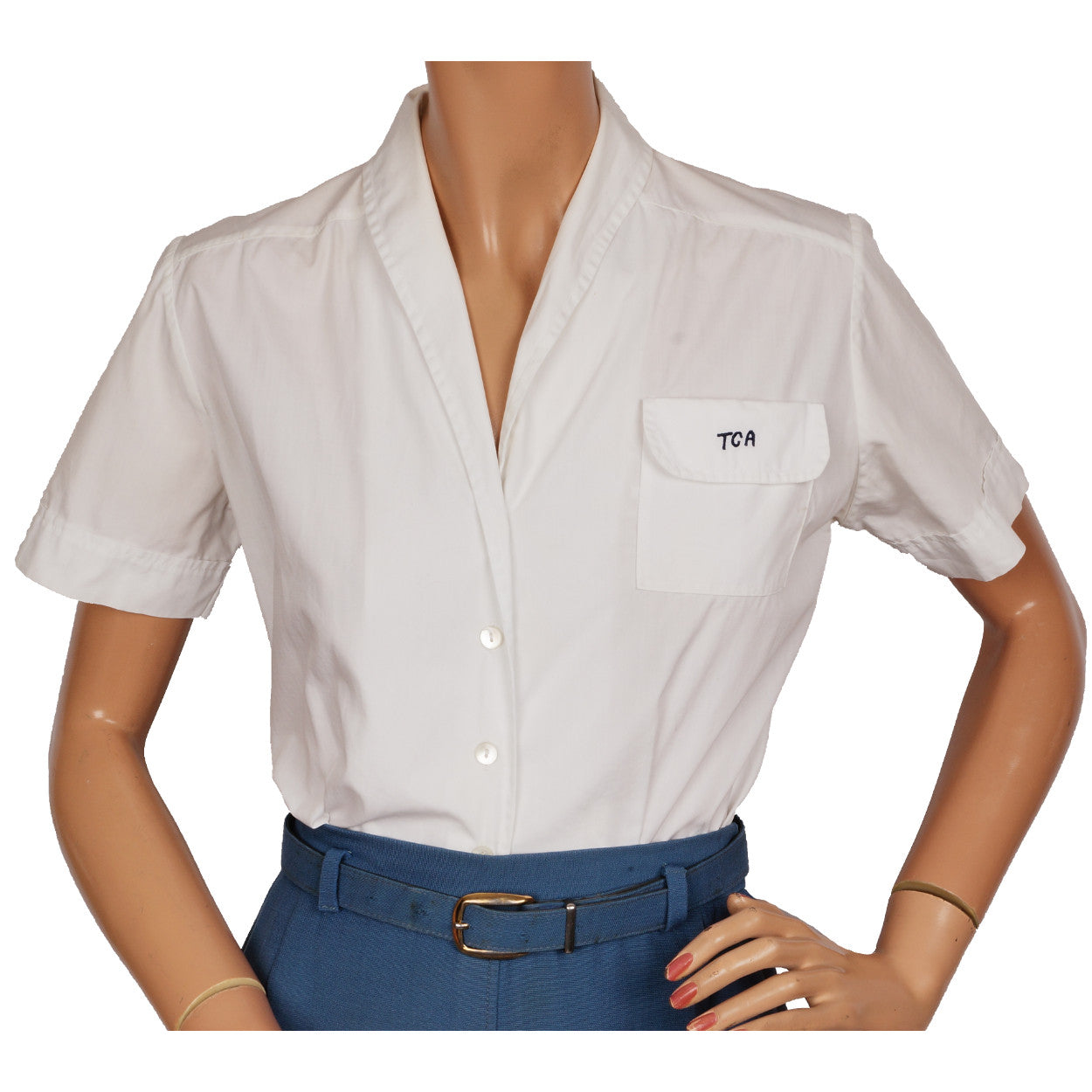 Vintage 50s TCA Airline Stewardess Uniform 1955 Flight Attendant Air Canada - Poppy's Vintage Clothing