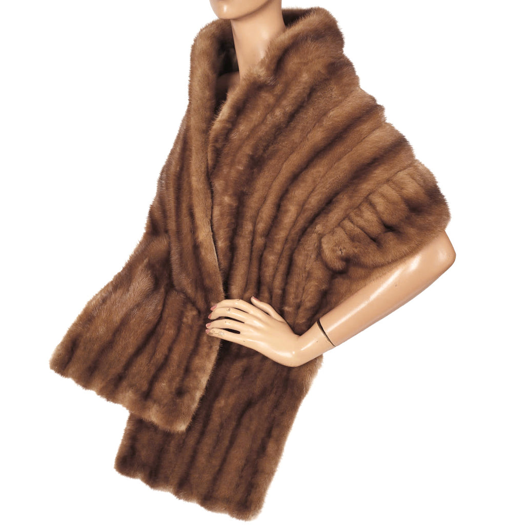 Vintage 1950s Christian Dior Pastel Mink Stole - Poppy's Vintage Clothing