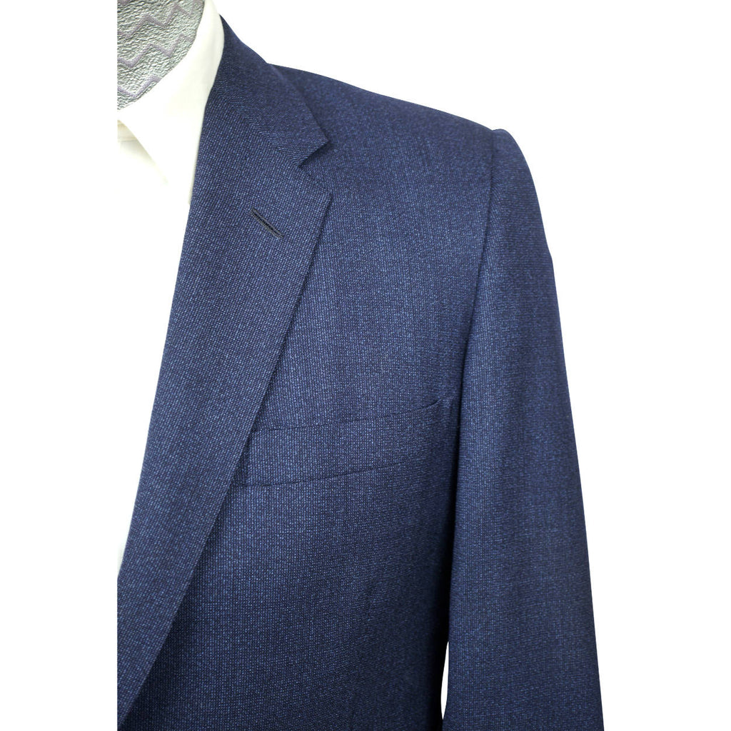 Vintage 1959 Mens Suit Blue Wool with Two Pairs of Pants Size M - Poppy's Vintage Clothing