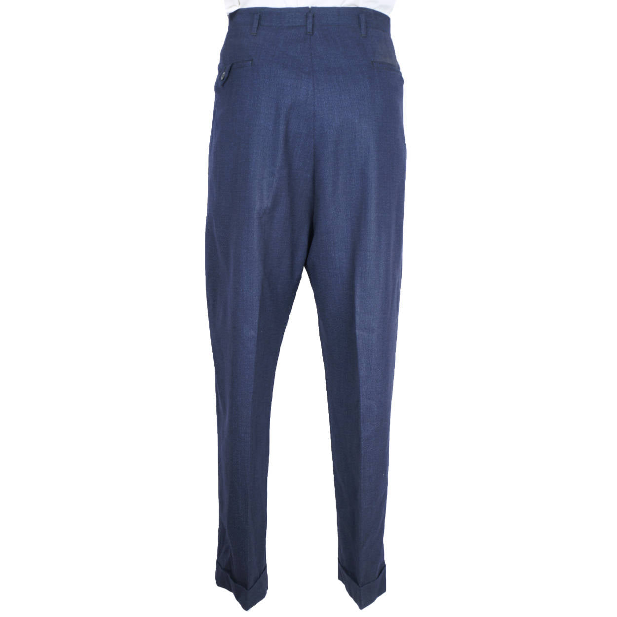 Vintage 1959 Mens Suit Blue Wool with Two Pairs of Pants Size M - Poppy's Vintage Clothing
